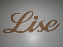 Lise, naam in hout