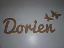 Houten naam met letter D