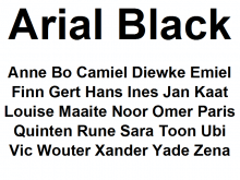 Arial Black Lettertype