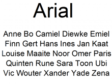 Arial Lettertype