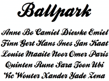 Ballpark Lettertype