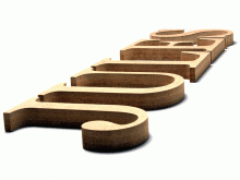 Houten letters in MDF