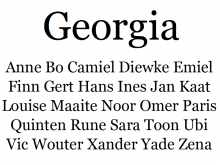 Lettertype Georgia