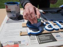Letters stempelen kleur