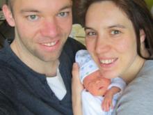 Mama en papa met Noor