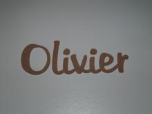 Houten naam met letter O