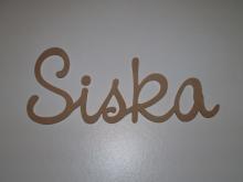 Naam Siska in houten letters